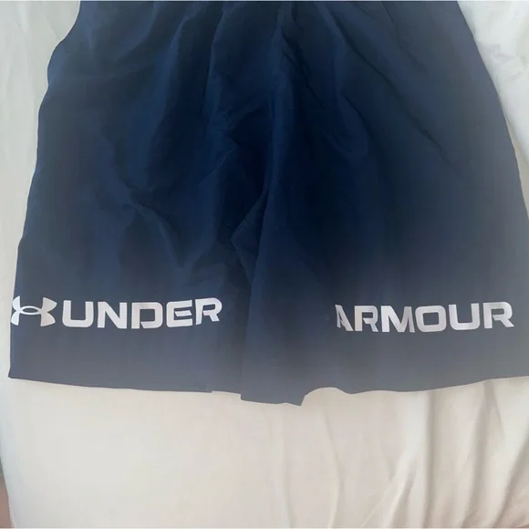 Under Armour Blue Athletic Shorts Performance Fabric - Picture 2 of 6